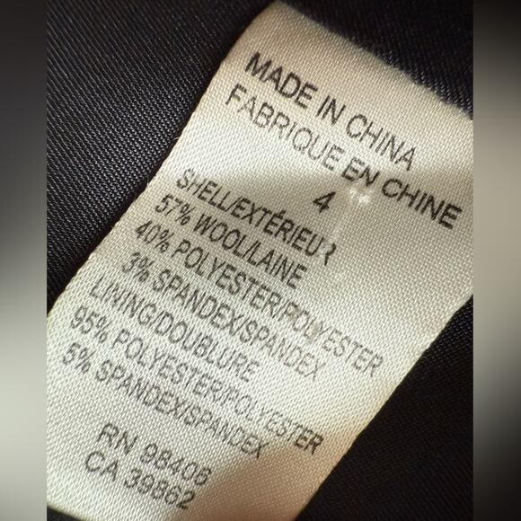 Theory for Barney's Wool Blend Blazer Navy Black Gray Stripes Size 4 Button Work - Picture 8 of 9